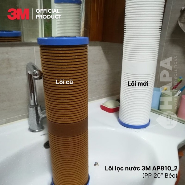 Lõi Lọc Nước 3M AP810, AP817, AP810_2, AP817_2 - Lõi Lọc Tổng Đầu Nguồn 10 inch, 20 inch (Béo) BigBlue Thay Thế 3M™ Aqua-Pure™ và Các hãng tương tự - Hàng Chính Hãng