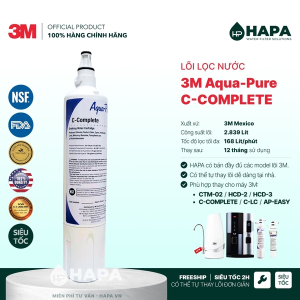 Lõi Lọc Nước 3M Made in USA, Đầy Đủ Models - Nhập Khẩu Mỹ, Hàng Chính Hãng