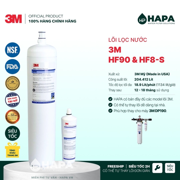 Máy Lọc Nước 3M DP190 Chuyên Dùng Quán Cà Phê, Nhà Hàng - Nhập Khẩu Mỹ, Hàng Chính Hãng 3M™ Aqua-Pure™