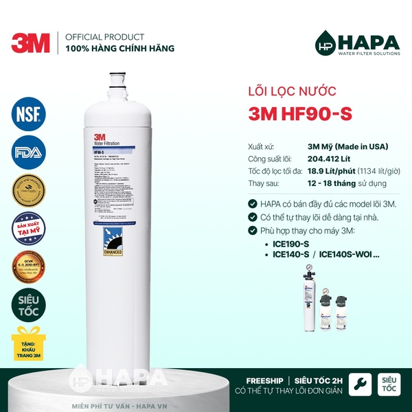 Máy Lọc Nước 3M ICE190-S Chuyên Dùng Cho Quán Cà Phê, Nhà Hàng - Nhập Khẩu Mỹ, Hàng Chính Hãng 3M™ Aqua-Pure™