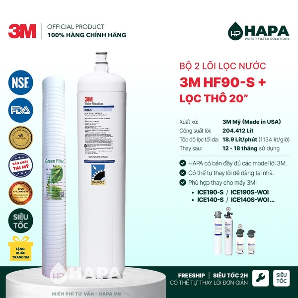 Lõi Lọc Nước 3M Made in USA, Đầy Đủ Models - Nhập Khẩu Mỹ, Hàng Chính Hãng