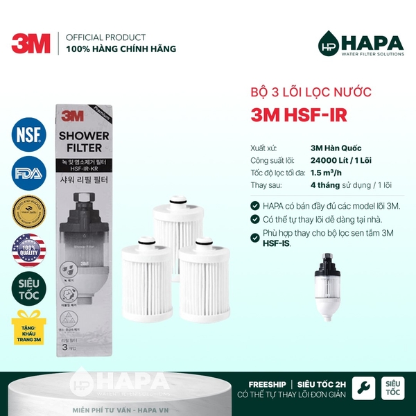 Lõi Lọc Nước 3M Made in USA, Đầy Đủ Models - Nhập Khẩu Mỹ, Hàng Chính Hãng