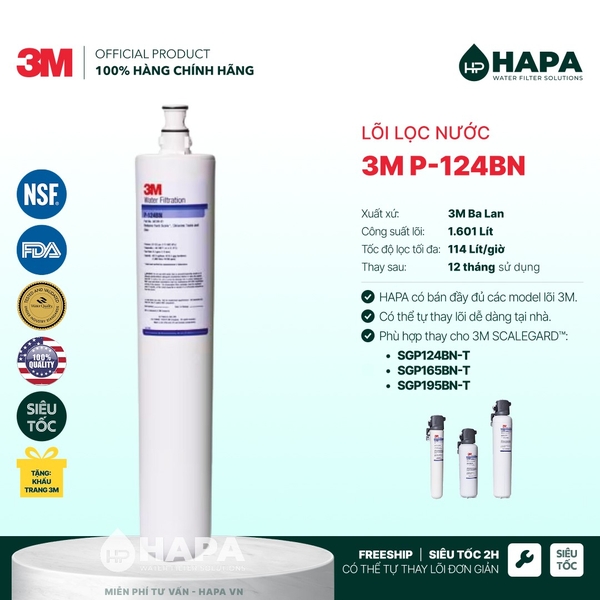 Lõi Lọc Nước 3M Made in USA, Đầy Đủ Models - Nhập Khẩu Mỹ, Hàng Chính Hãng