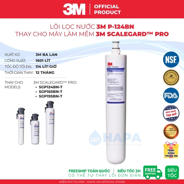 Lõi Lọc 3M P-124BN, P-165BN, P-195BN Thay Cho Máy Làm Mềm Nước 3M™ ScaleGard™ Pro