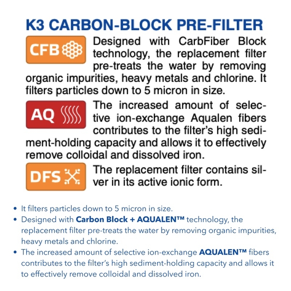 Lõi Lọc Nước AQUAPHOR K3 Châu Âu Thay Cho Máy CRYSTAL H / ECO / ECO H