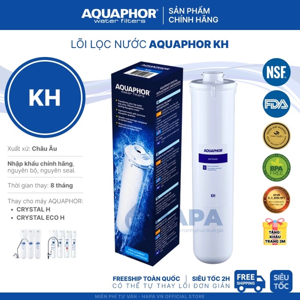 Bộ 4 Lõi Lọc Nước AQUAPHOR CRYSTAL ECO H - Nhập khẩu nguyên bộ Châu Âu