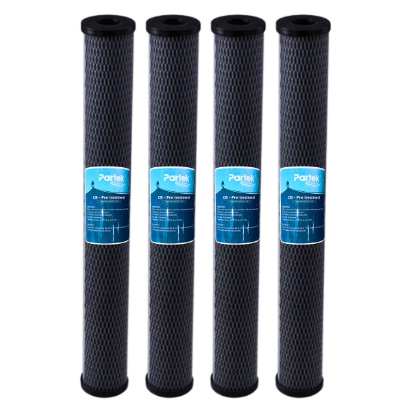 Lõi Lọc Than Hoạt Tính 20 inch PARTEK P20-CTO CB2520 Carbon Block Cao Cấp (Màu Đen)