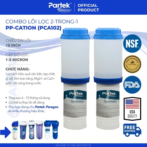 Lõi Lọc Nước PARTEK PP-CATION 10 inch cao cấp