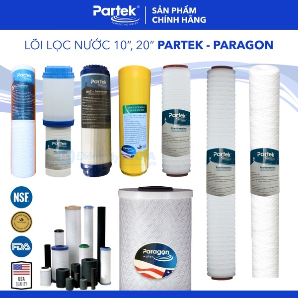 Lõi Lọc Nước PARAGON PARTEK, Full Models Lõi Lọc Thô Cao Cấp