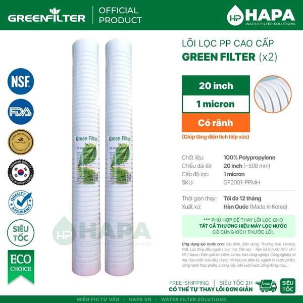 Lõi Lọc Thô 3M RT20B16G20NN 20 inch - Lõi Lọc Thay Thế 3M™ Aqua-Pure™ AP102T-110, CFS02T / Cốc 20" - Nhập khẩu Mỹ, Hàng Chính Hãng