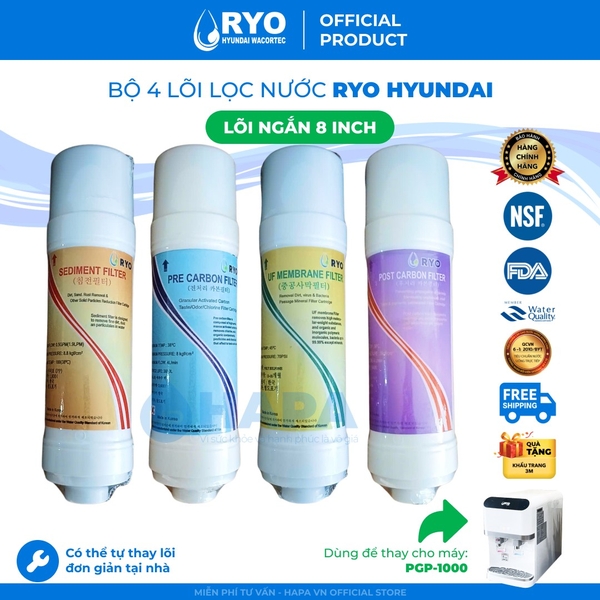 Lõi Lọc Nước RYO HYUNDAI Đầy Đủ Models - Nhập Khẩu Hàn Quốc