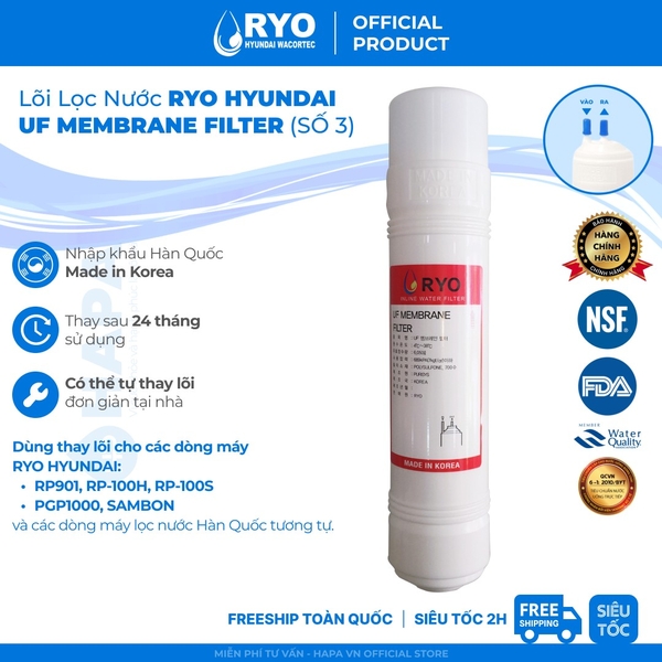 Lõi Lọc Nước RYO HYUNDAI RP 03 UF Membrane Filter - Nhập Khẩu Hàn Quốc