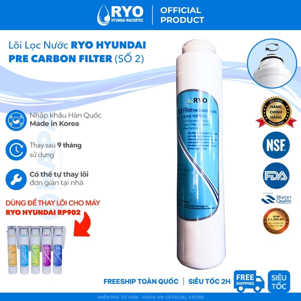 Lõi Lọc Nước RYO Hyundai Cho Máy RP902 - Nhập Khẩu Hàn Quốc