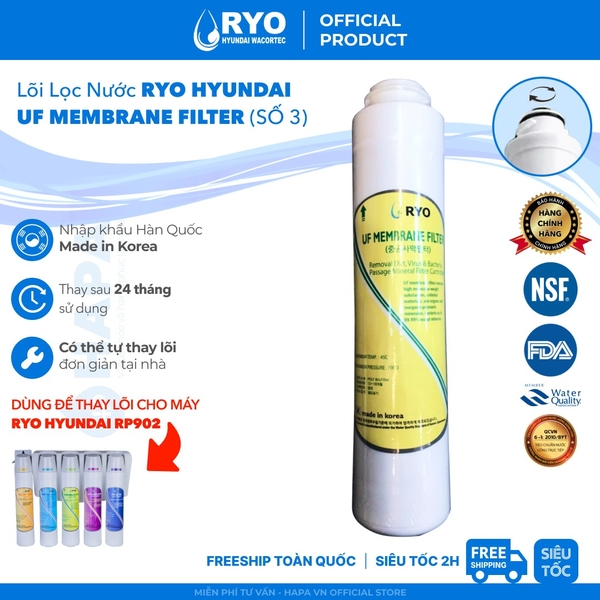 Lõi Lọc Nước RYO Hyundai Cho Máy RP902 - Nhập Khẩu Hàn Quốc