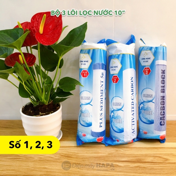 Lõi Lọc Nước Số 1-2-3 10 inch - Dùng Cho Mọi Dòng Máy Lọc Nước
