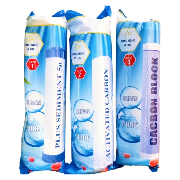 Lõi Lọc Nước Số 1-2-3 10 inch - Dùng Cho Mọi Dòng Máy Lọc Nước