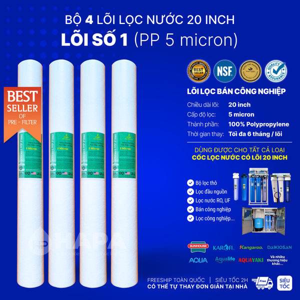 Lõi Lọc Nước Số 1 PP Plus Sediment Filter 20 inch Cho Mọi Dòng Máy