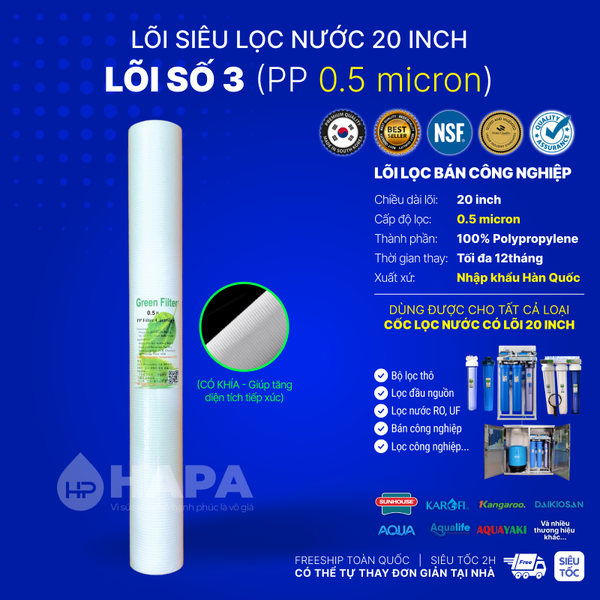 Lõi Lọc Nước PP Plus Sediment Filter 20 inch AQUA - Dùng Cho Mọi Dòng Máy
