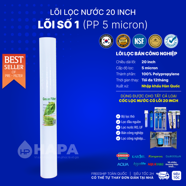 Lõi Lọc Nước PP Plus Sediment Filter 20 inch AQUA - Dùng Cho Mọi Dòng Máy