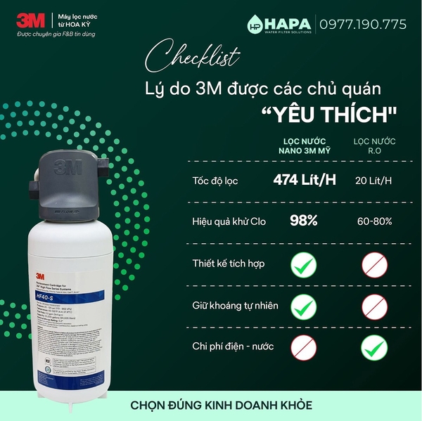 Máy Lọc Nước 3M Cho Máy Pha Cà Phê cao cấp - Nhập khẩu Mỹ