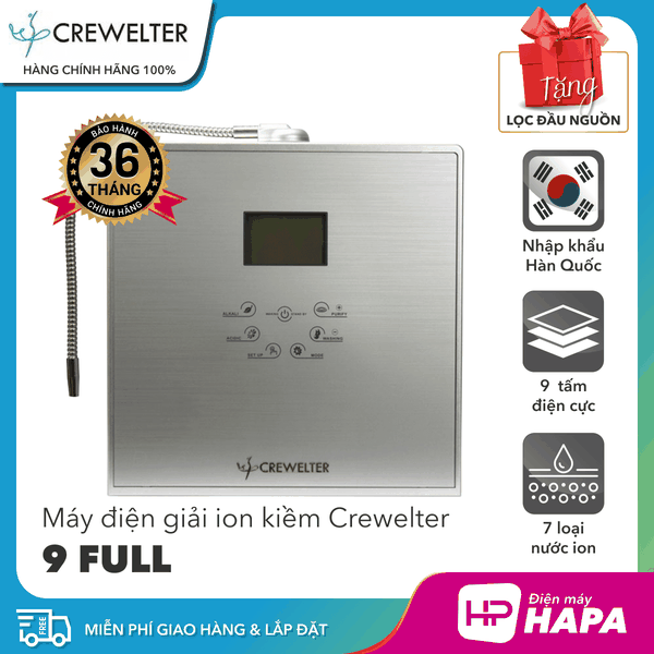 Máy Điện Giải iON Kiềm CREWELTER Enkion 9 - Nhập khẩu Hàn Quốc