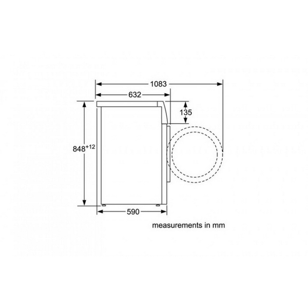 Máy Sấy Bosch WTW87561SG Cửa Trước Độc Lập 9 Kg