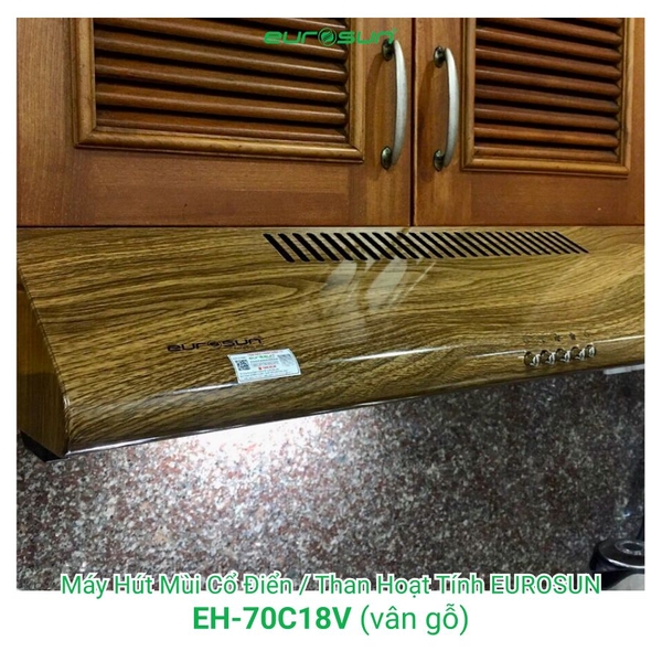 Máy Hút Mùi Than Hoạt Tính EUROSUN EH-70C18S, EH-70C18V, 650m³/h