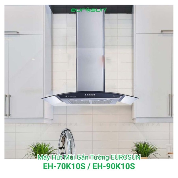 Máy Hút Mùi Gắn Tường EUROSUN EH-70K10S, EH-90K10, Công Suất 1000m³/h