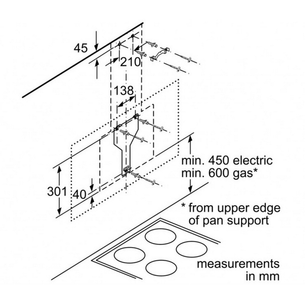 Máy Hút Mùi Bosch HMH.DWK67HM60B Gắn Tường - 730 m³/h