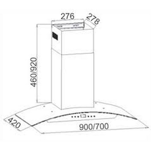 Máy Hút Mùi Khói Canzy CZ 700TC, CZ 900TC - 1200 m³/h