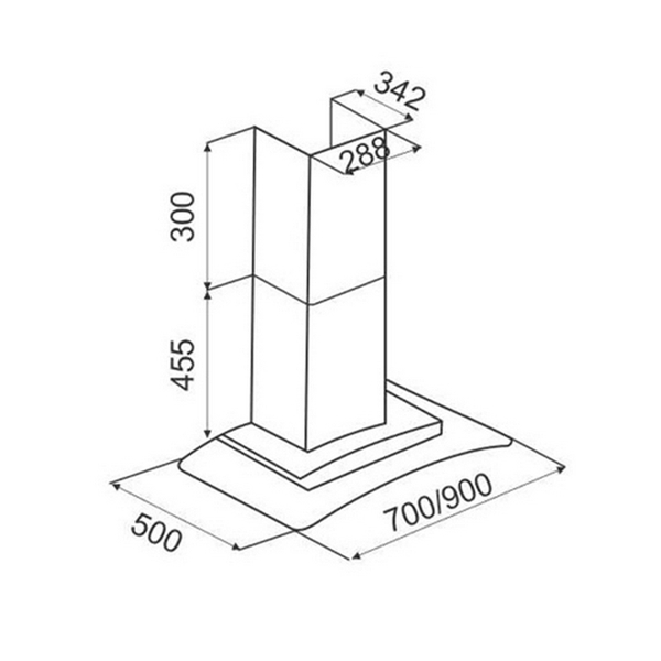 Máy Hút Mùi Khói Canzy CZ 70D1, CZ 90D1 - 1000 m³/h