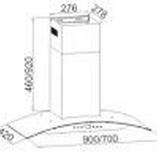 Máy Hút Mùi Khói Canzy CZ 868 70, CZ 868 90 - 1400 m³/h