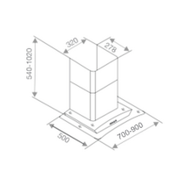 Máy Hút Mùi Khói Canzy CZ 878 70, CZ 878 90 - 1400 m³/h