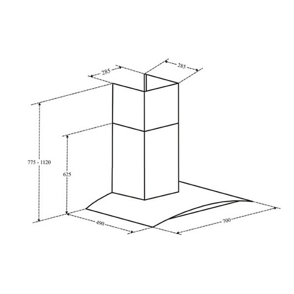 Máy Hút Mùi Áp Tường Canzy MR70 - 1400 m³/h