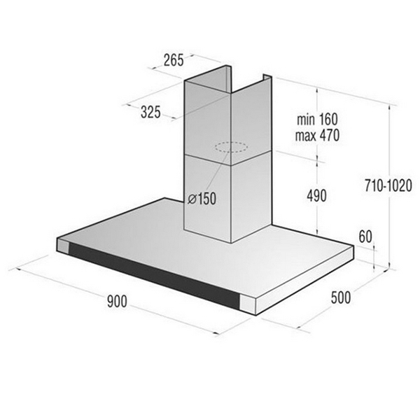 Máy Hút Mùi Khói Electrolux EFC928SC - 500 m³/h