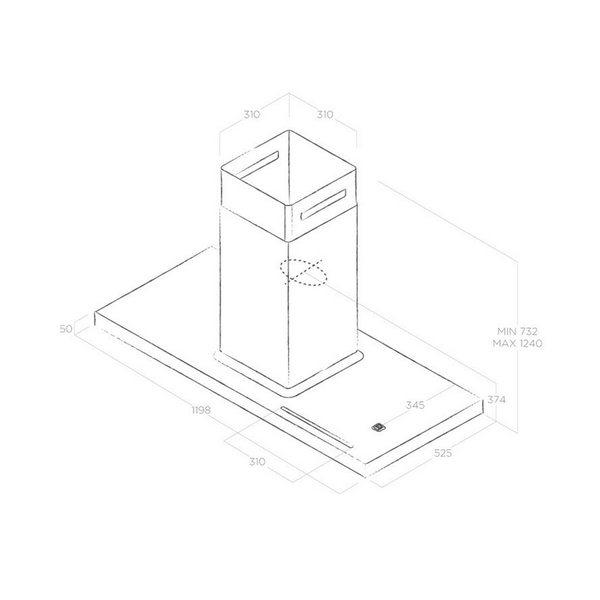 Máy Hút Mùi Khói Elica BIO ISLAND - 757 m³/h