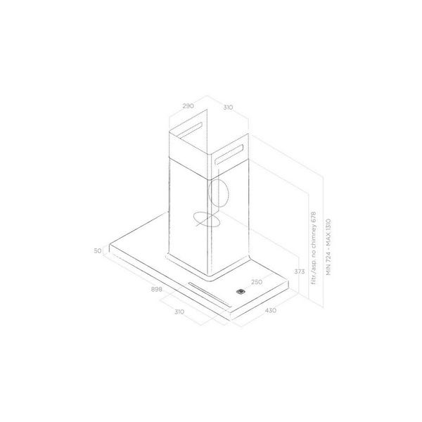 Máy Hút Mùi Khói Áp Tường Elica BIO - 757 m³/h