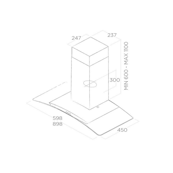 Máy Hút Mùi Khói Elica CIRCUS - 365 m³/h