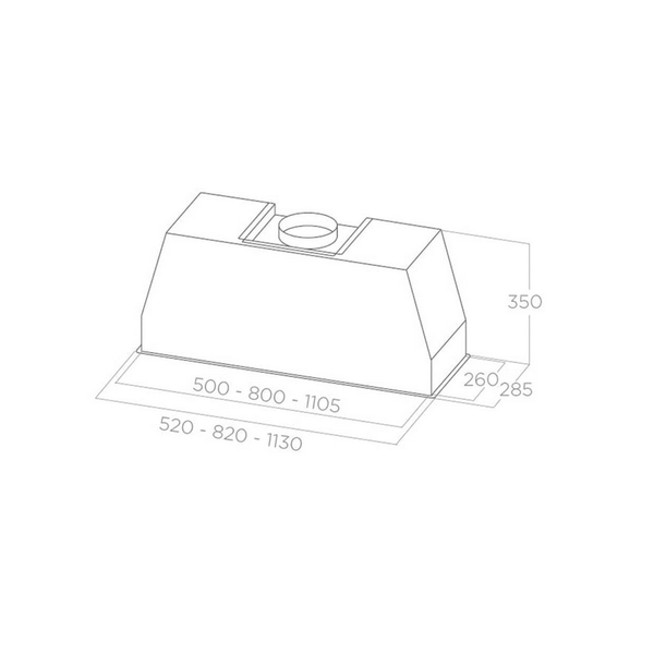 Máy Hút Mùi Âm Tủ ELICA CT35 PRO 250 IX/A/60-90-120 - 1100 m³/h