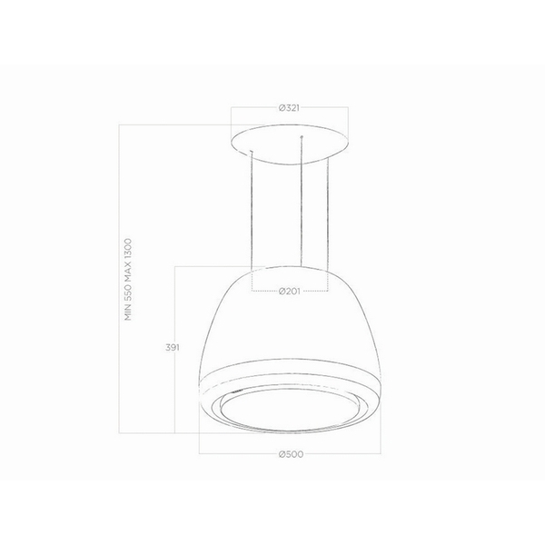 Máy Hút Mùi Khói Elica ÉDITH - 200 - 550 m³/h