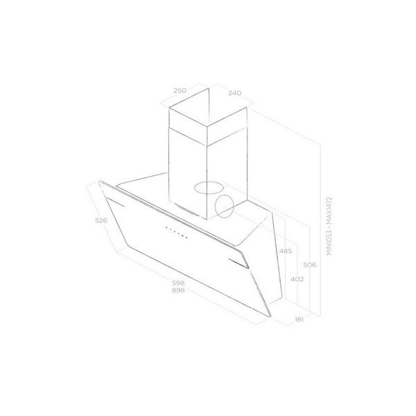 Máy Hút Mùi Khói Elica L’ESSENZA - 690 m³/h