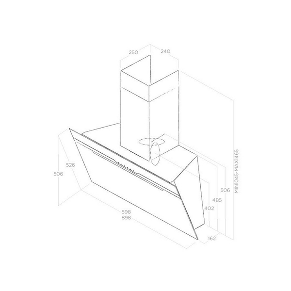 Máy Hút Mùi Khói Elica MAJESTIC - 690 m³/h