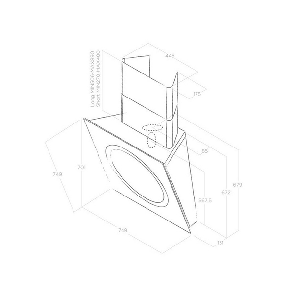 Máy Hút Mùi Khói Elica OM AIR - 665 m³/h