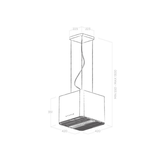 Máy Hút Mùi Khói Elica PIX - 620 m³/h
