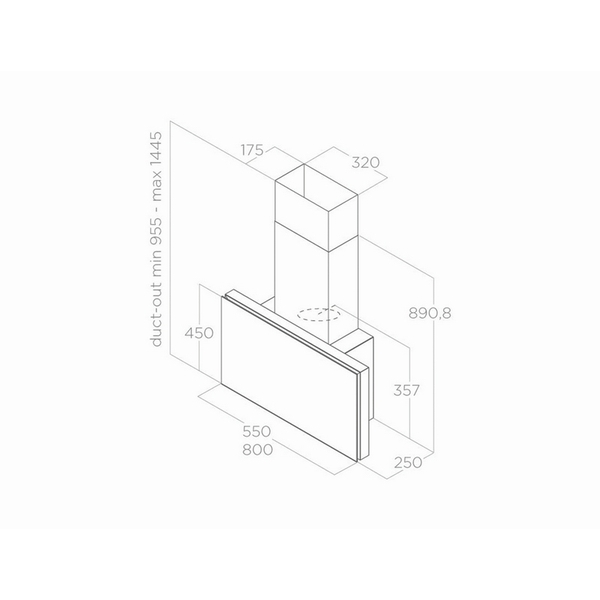 Máy Hút Mùi Khói Elica PLAT 300 - 900 m³/h
