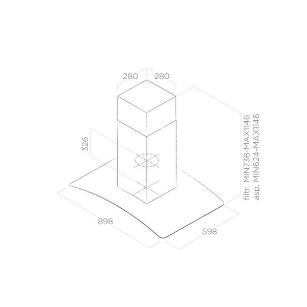 Máy Hút Mùi Khói Elica REEF ISLAND - 710 m³/h