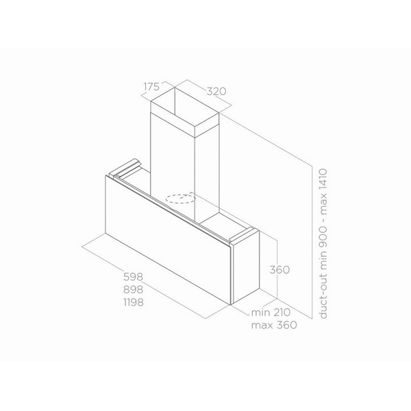 Máy Hút Mùi Áp Tường Elica RULES 300 - 900 m³/h
