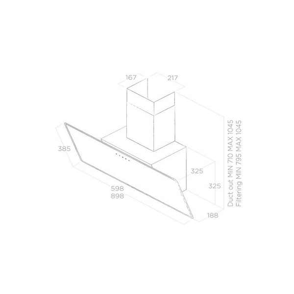 Máy Hút Mùi Khói Elica SHIRE - 710 m³/h