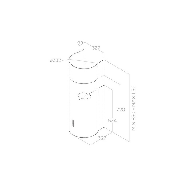 Máy Hút Mùi Khói Elica STONE - 625 m³/h