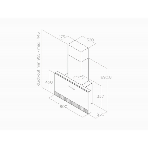 Máy Hút Mùi Khói Elica SUPER PLAT 300 - 900 m³/h
